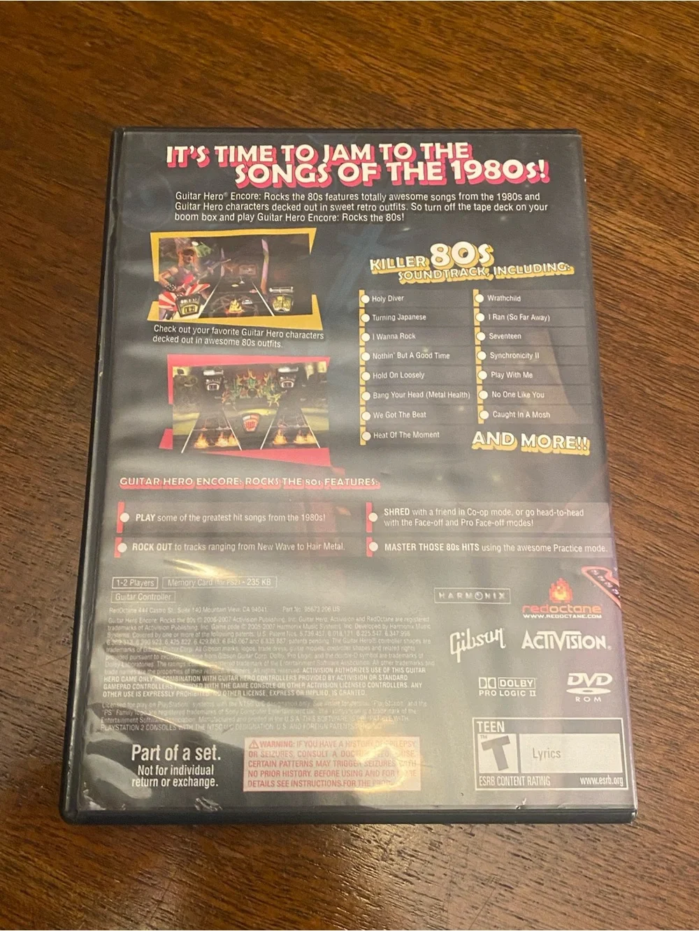 Guitar Hero Encore: Rocks the 80s - PlayStation 2 (Purple/Red)
